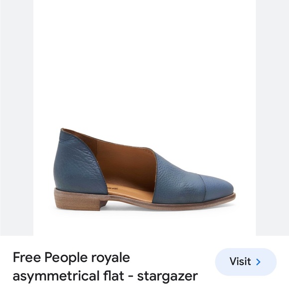 Asymmetrical Flats Denim Cut Out Shoes Free People Royale Stargazer Anthro Boho - Picture 9 of 9